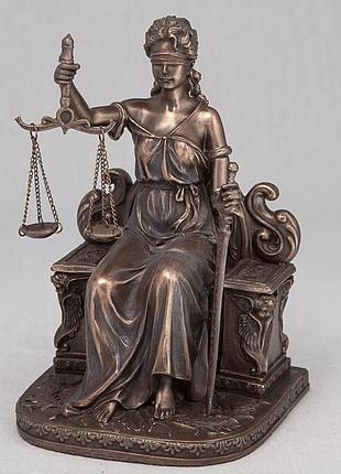 Статуэтка veronese фемида на троне 18 см 75268