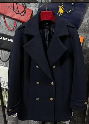 Куртка жіноча пальто h & m wool синій s m