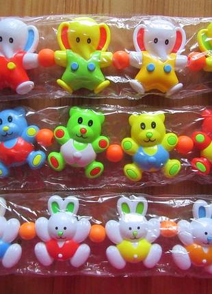 Подвеска, погремушка, растяжка в коляску. мишки. зайчики