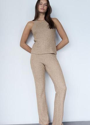 Трикотажний вʼязаний костюм трійка з віскози