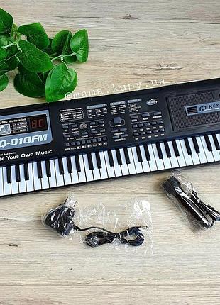 Дитяче піаніно з радіо 61 клавіша, fm радіо, mq-010fm мікрофон, від мережі