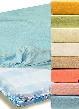 Простынь махровая на резинке 200х200см zastelli