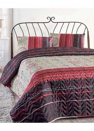 Покрывало стеганое с наволочками aries фиолетовое 200х220см eponj home