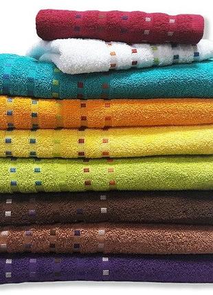 Полотенце махровое мозаика 70х140см, разные цвета zastelli