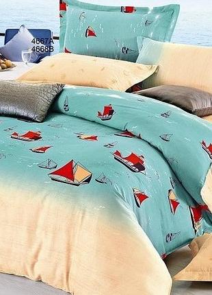 Постельное белье евро 4667а-4668в сатин zastelli