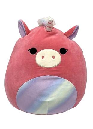 Мягкая игрушка squishmallows радужный единорог сена 40 см