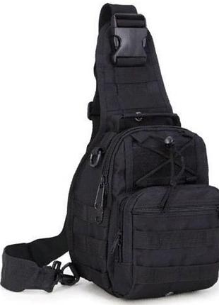 Рюкзак сумка тактическая однолямочная tactical pro 3 л черный