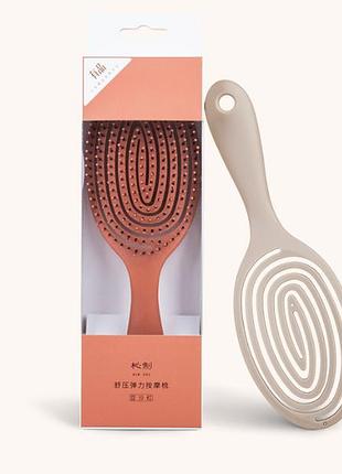 Массажная расческа xiaomi xin zhi soothing pressure stretch massage combo коричневая