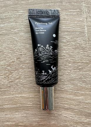 Миниатюра омолаживающего крема для глаз pyunkang yul black tea time reverse eye cream