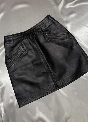 Шкіряна спідниця zara