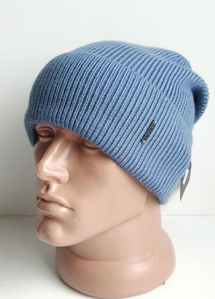 Шапка мужская трикотажная шерстяная лофт ultra leks осень зима джинс