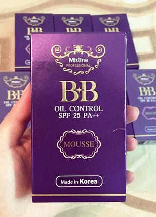 Корейский вв крем для лица mistine mousse с spf-25 для жирной кожи 15 гр