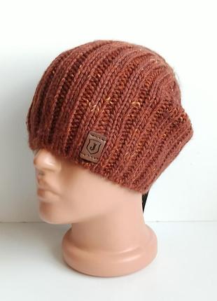 Распродажа остатков!женская вязаная шерстяная длинная шапка колпак бини чулок поло jolie осень зима терракот