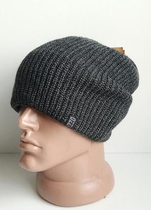 Шапка мужская женская трикотажная шерстяная грубая вязка колпак длинная номер 139 ozzi осень зима на флисе