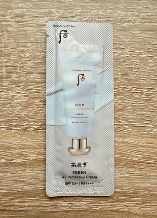 Пробник санскрина для жирной кожи the history of whoo fresh uv protective cream spf50+ pa++++