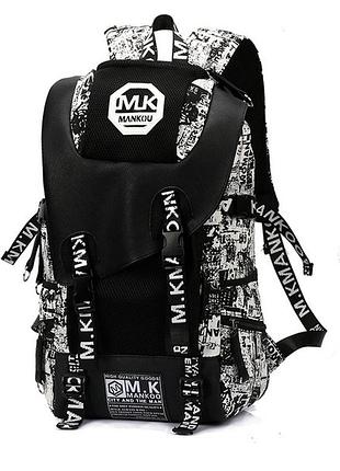 Городской рюкзак mankoo mk101 35-38 л. для ноутбука на 17" дюймов. качественный, стильный, рюкзак.
