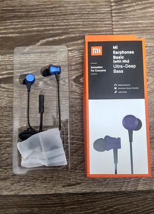 Наушники , гарнитура xiaomi mi earphones basic новые, наличие