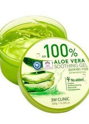 Успокаивающий гель с алоэ вера 3w clinic aloe vera soothing gel 300 ml