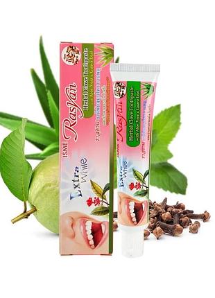 Отбеливающая травяная зубная паста в тюбике isme rasyan, 30 гр