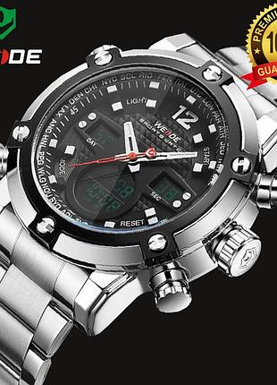 Часы наручные weide wh5205 мужские, браслет, черный циферблат