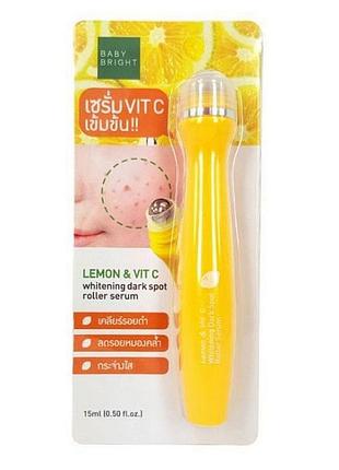 Роллер сыворотка для лица beby bright от темных точек и пигментации с витамином с 15 мл