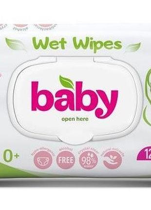 Влажные салфетки biolly baby с алое с клапаном 120 шт