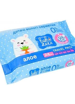 Салфетки влажные baby zaya aлое вера 24 шт