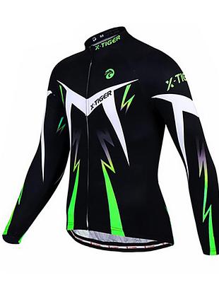 Джерси вело x-тiger xm-cy-013 green s кофта с длинным рукавом dream