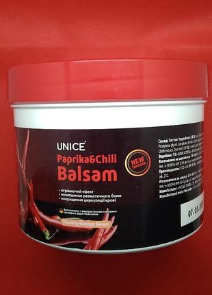 Гель-бальзам з паприкою і перцем чилі, unice 500 мл