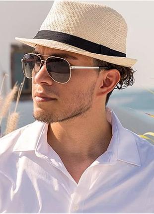 Солнцезащитные очки luenx поляризационные, золотистая оправа