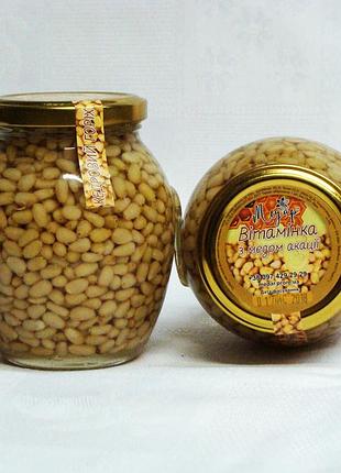 Кедровые орехи с мёдом акации, 0,35л