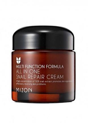 Многофункциональный восстанавливающий крем с экстрактом слизи улитки mizon all in one snail repair cream 75 ml