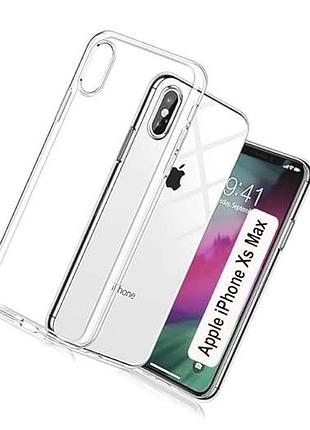 Прозрачный чехол coberta плюс защитное стекло для iphone xs max