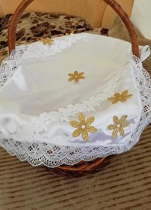 Святкова пасхальна серветка на кошик