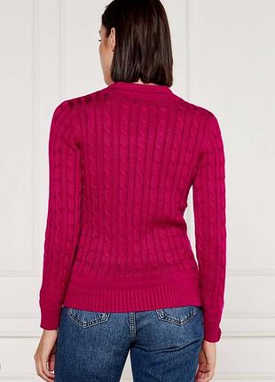 Бесподобная кофточка принт косы цвета тёмная фуксия figaro