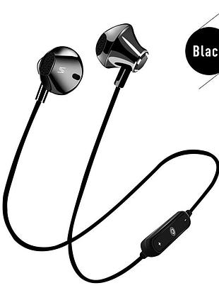 Наушники bluetooth sport s6 на магните черный