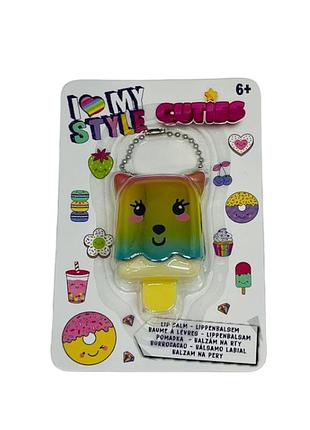 Блиск для губ (дитячий) для дівчинки з брелоком-кішка мікс 1,25 g