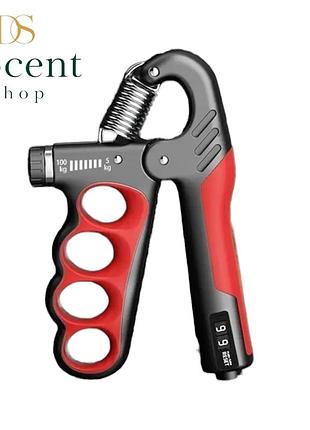 Тренажер для сили хвату з механічним лічильником, для фітнесу, армреслінгу, реабілітації. еспандер ручний.