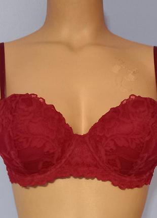 Бюстгальтер балконет марсала