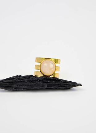 Кольцо с розовым кварцем арт. 7783