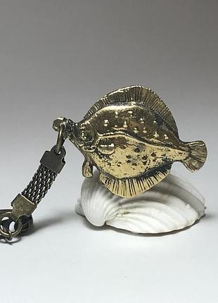 Брелок "риба камбала" бронза