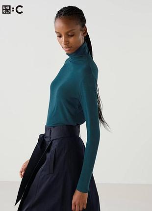 Термогольф uniqlo с кашемиром heattech extra warm cashmere blend