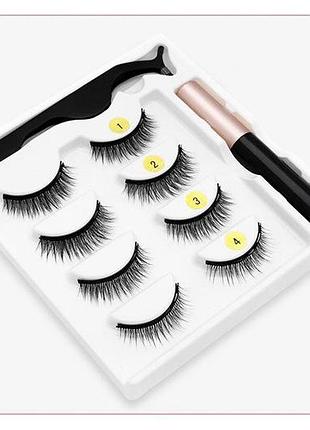 Набор ресниц на магнитной подводке ( 4 пары)