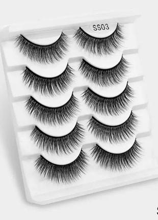 Набор накладных ресниц ( 5 пар)