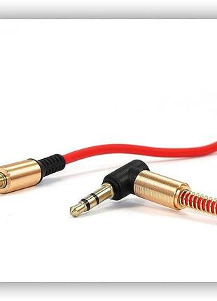 Кабель aux jack 3,5мм прямой-угловой витой провод jd-238