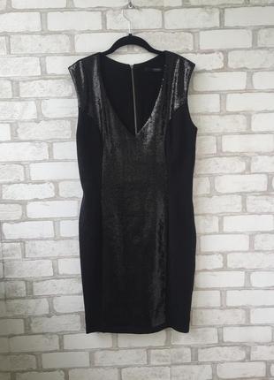 Чёрное платье с паетками guess оригинал