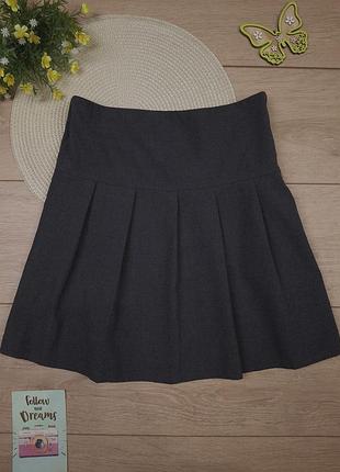 Детская школьная серая юбка 9-10 лет m&s для девочки