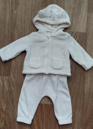 Комплект purebaby 3-6 мес. — кофта с ушками + штанишки