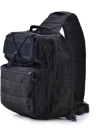 Рюкзак тактический однолямочный tactical pro 9 л цвет черный