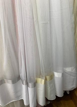 Тюль бамбук в полоска. тюль на бамбуковой основе с полосками